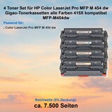 thumbnail of 4 Toner Set für HP Color LaserJet Pro MFP M 454 dw Gigao-Tonerkassetten alle Farben 415X kompatibel MFP-M454dw