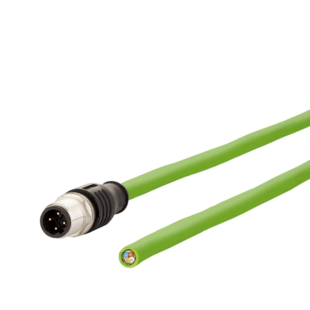 METZ CONNECT Anschlussleitung M12 Stecker 4-polig D-kodiert, 10 m