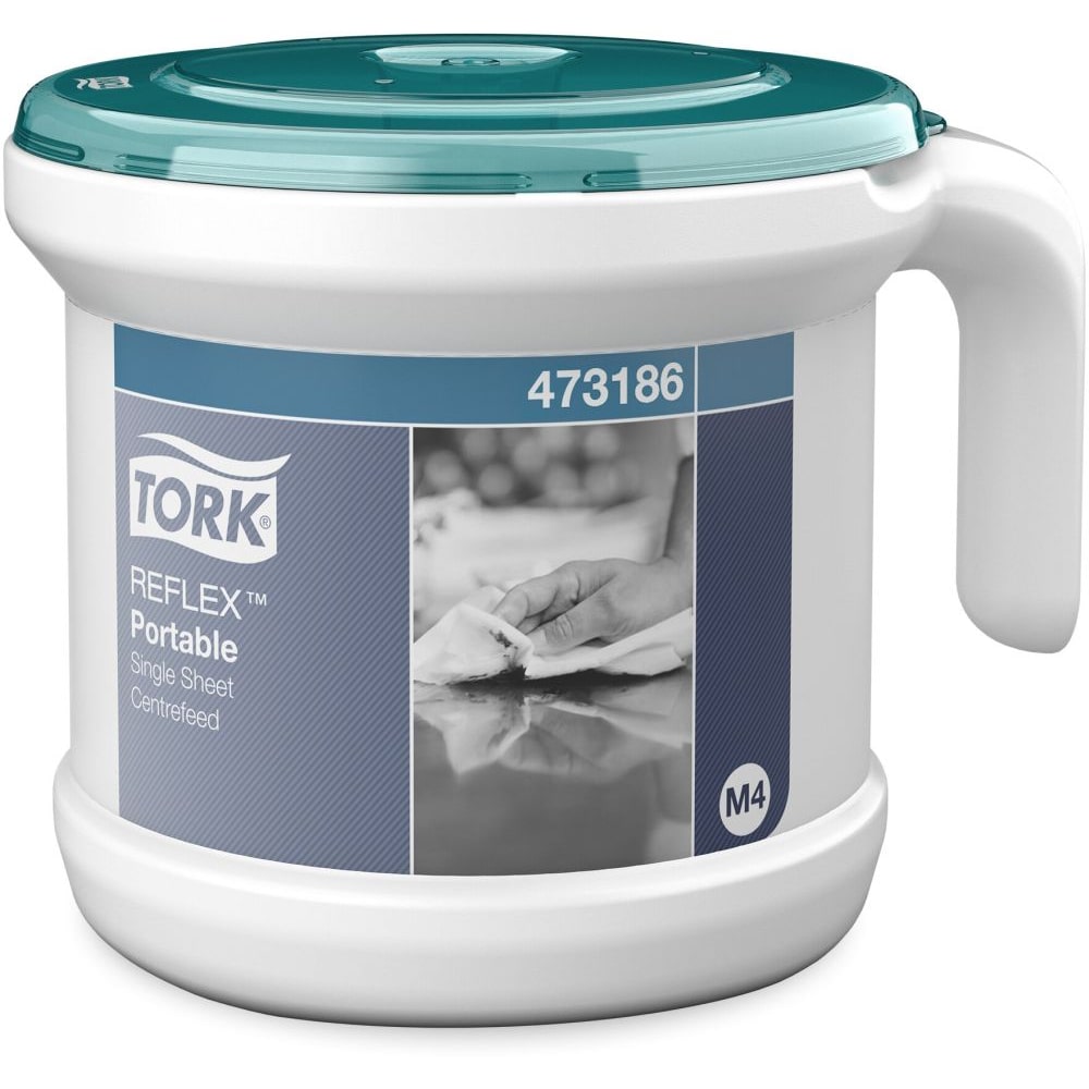 TORK Dispensador interno portátil Reflex 473126 con rollo Reflex de 2 capas, blanco