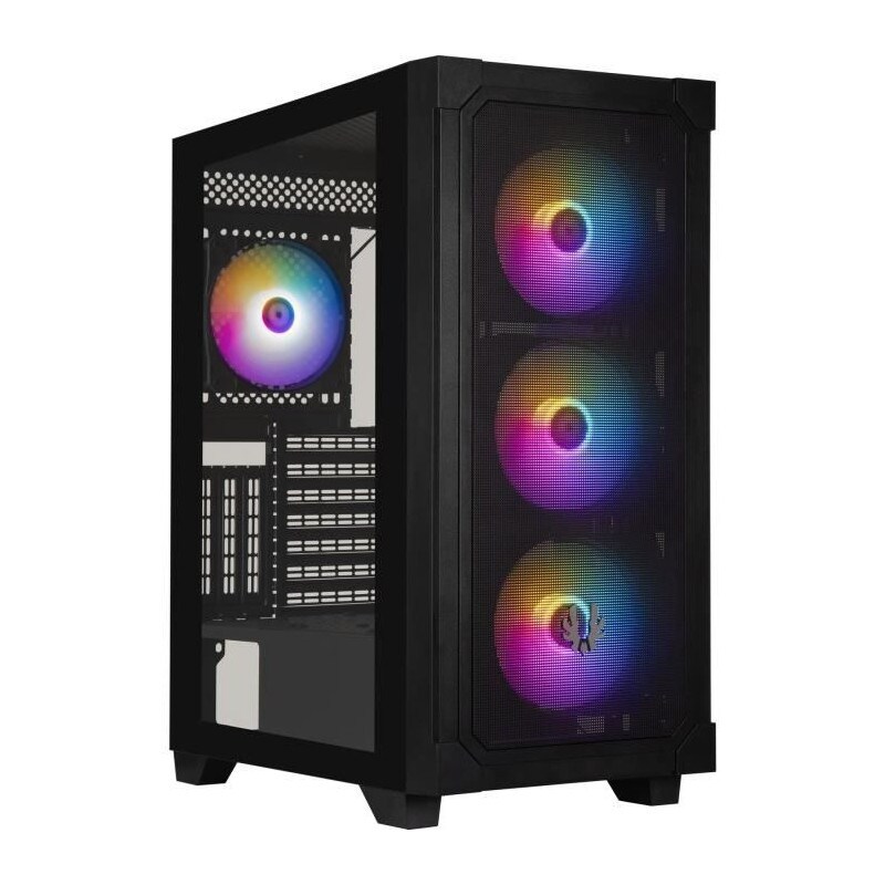 Boîtier Pc - Bitfenix - Graph Argb - Moyen Tour - Atx - Noir - 4 Ventilateurs A-rgb