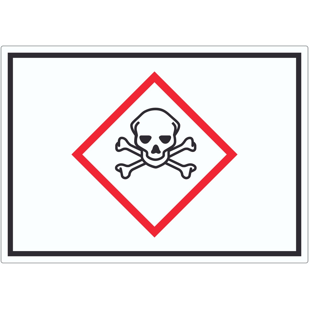 Aufkleber akut toxisch Symbol Toxizität Totenkopf A5 (148x210mm)