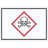 thumbnail of Aufkleber akut toxisch Symbol Toxizität Totenkopf A5 (148x210mm)