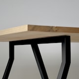 thumbnail of Mesa Caballete 160x80x75cm Negra en madera maciza de pino acabado vintage estilo industrial Box Furniture