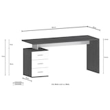 thumbnail of Web Furniture NEW SELINA Scrivania 160cm bianco lucido