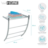 thumbnail of WellHome - Handdoekrek aan de muur van staal in zilver 49x23x38 cm - Bath Toa line