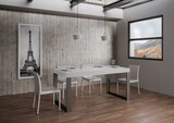 thumbnail of Ausziehbarer Tisch 90x130/390 cm Tecno White Ash Anthrazit Gestell