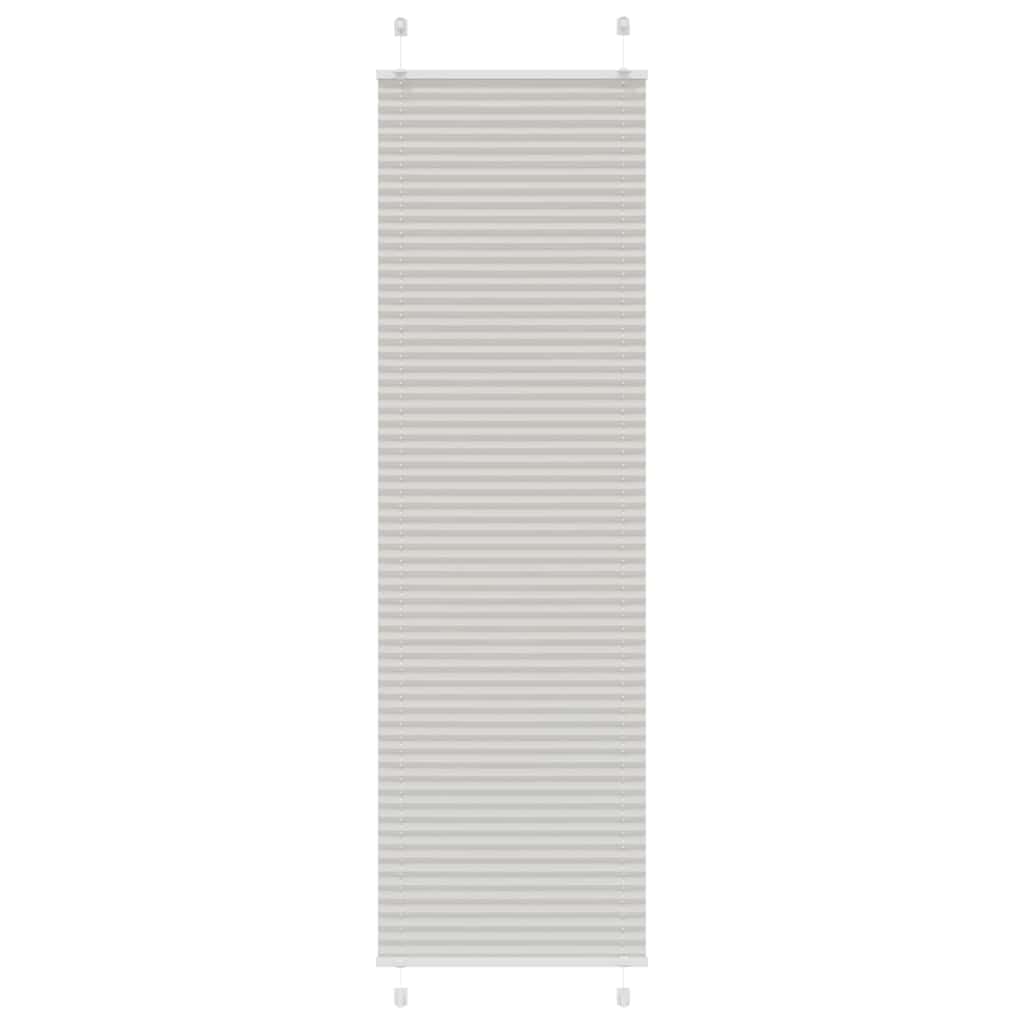 vidaXL Plissee Hellgrau 60x200 cm Stoffbreite 59,4 cm Polyester