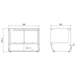 thumbnail of Combisteel verwarmde vitrine tafelmodel met 2 schappen en 174 liter