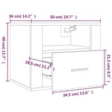 thumbnail of vidaXL Wand-Nachttische 2 Stk. Braun Eichen-Optik 50x36x40 cm