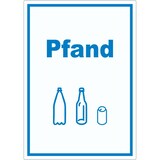 thumbnail of Pfand Mülltrennung Aufkleber Text Symbol Flasche Dose Mehrweg Geld A4 (210x297mm)