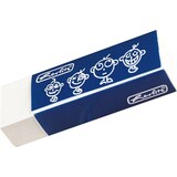 thumbnail of Radiergummi Kautschuk weiß mit blauer Schiebehülse