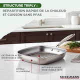 thumbnail of Gril 28 cm en inox 18/10 Triply Fackelmann Vita3