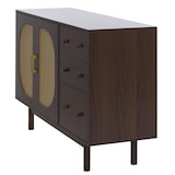 thumbnail of Décoshop26 -Modernes Sideboard im Chic-Stil mit 3 Schubladen und 2 Türen 80 x 120 x 40 cm aus Polyrattan und dunkelbraun 04_0008703