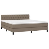 thumbnail of vidaXL Boxspringbett mit Matratze & LED Taupe 180x200 cm Stoff