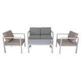 thumbnail of BS COM Salotto da Giardino con cuscini 4 posti in Alluminio 126x70x64 cm Tortora