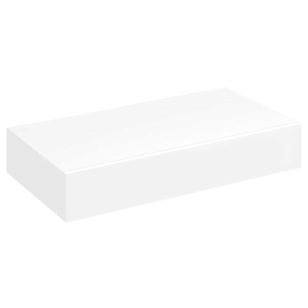 vidaXL Wandregal mit Schublade MDF Weiß