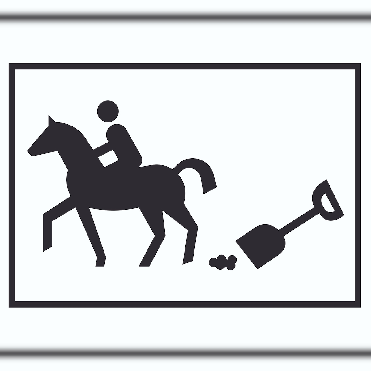 HB-Druck Bitte abäppeln Symbol Schild Pferde Reitplatz A1 (594x841mm)