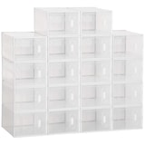thumbnail of Armario Modular de Plástico Cajas de Zapatos Talla de 43 con 18 Cubos Puertas Magnéticas Muble Organizador para Entrada Pasillo Dormitorio 25x35x19 cm