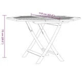 thumbnail of vidaXL Gartentisch Klappbar 110x110x75 cm Massivholz Teak