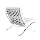 thumbnail of MF - Silla de Diseño Modelo BARNA (T), Fabricado en Acero inoxidable, Similpiel Blanca. 76 x 77 x 82 cm