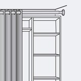 thumbnail of Kit tringle à rideaux extensible 60-90cm Entre-Mur Nickel Mat - Boulet