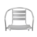 thumbnail of METRO PROFESSIONAL Cadeira com braços empilhável para restauração Narni, alumínio, prateado