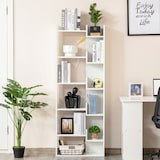 thumbnail of HOMCOM   Estante de 6 Níveis Estante Vertical de Forma Irregular Sistema Anti-tombamento de Design Moderno 60x21x162,5 cm Branco