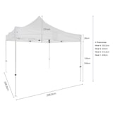 thumbnail of Carpa Cenador Plegable Profesional 3x3m Rojo | Estructura Acero Reforzado 32x32x1 mm | Resistente para Exterior y Eventos