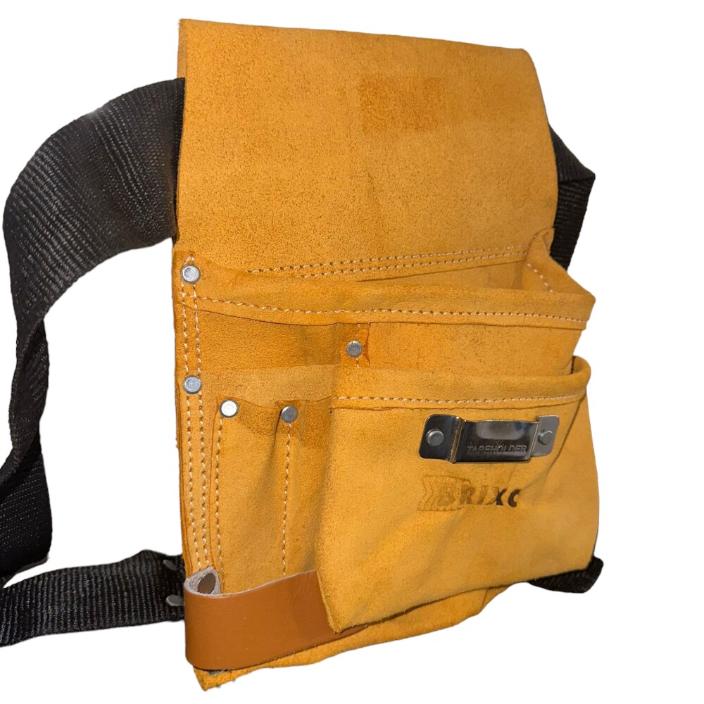 Borsa porta utensili da carpentiere in pelle con portamartello Brixo