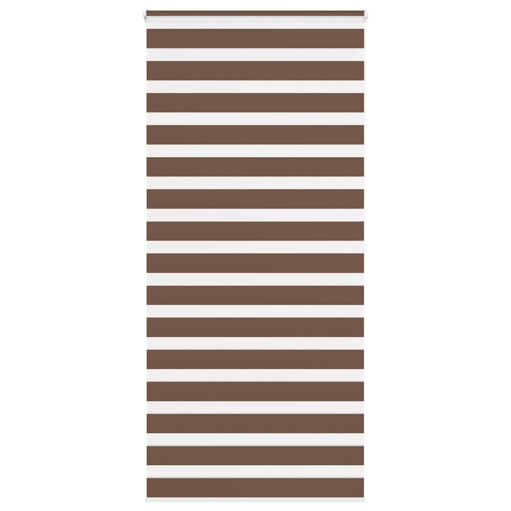 vidaXL Doppelrollo Braun 115x200 cm Stoffbreite 110,9 cm Polyester