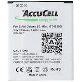 thumbnail of Akku passend für Samsung Handy Galaxy S III Mini, Samsung GT-I8190, EB-L1M7FLU mit NFC, 60,4x50,3x4,2mm