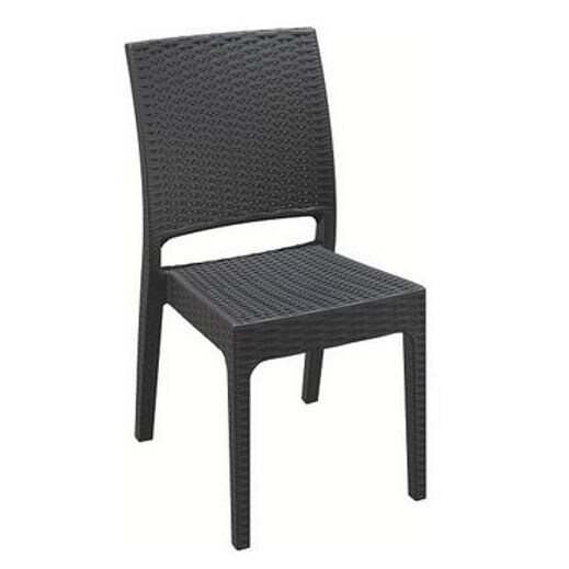 Chaise Charlotte hôtel restaurant gris fonçée 45x52x87 France Mobilier Chr