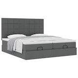 thumbnail of vidaXL Ottoman-Bett mit Matratzen Dunkelgrau 160x200 cm Stoff