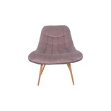 thumbnail of SalesFever Loungesessel mit XXL-Sitzfläche | Bezug Stoff in Samt-Optik | Gestell Metall in Holzoptik | üppige Steppung | B 76 x T 87 x H 86cm | rosa