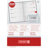 thumbnail of Taschenkalender 713 7,2x10,2cm 1 Woche/2 Seiten Leder bordeaux 2026.