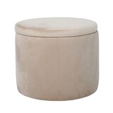 thumbnail of SVITA AMBER Aufbewahrungsbox mit Deckel Hocker mit Stauraum Sitzhocker Samt Beige