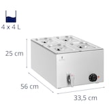 thumbnail of Royal Catering Bain Marie - 600 W - 4 GN 1/4 - Ablasshahn