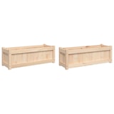 thumbnail of Helloshop26 - Pflanzkübel Hochbeet Blumenbeet Garten Terrasse 2er-Set massives Kiefernholz braun 02_0039045