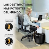 thumbnail of Fellowes Distruggidocumenti a miniframmento LX25M, 6 fogli, per uso personale, con blocco di sicurezza, cestino da 11,5L, sicurezza P-4, nero, 4170601