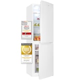 thumbnail of Exquisit Kühl-Gefrierkombination, Kühlschrank mit Gefrierfach, 247 Liter, Nofrost, 4-Sterne-Gefrierfach, 4 Ablagen, KGC250-85-NF-040D weiss