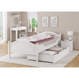 thumbnail of Einzelbett Kiefer weiß 100x200 Futonbett Bettrahmen Singlebett Zubehör wählbar V-60.30-10Wohne Zubehör
