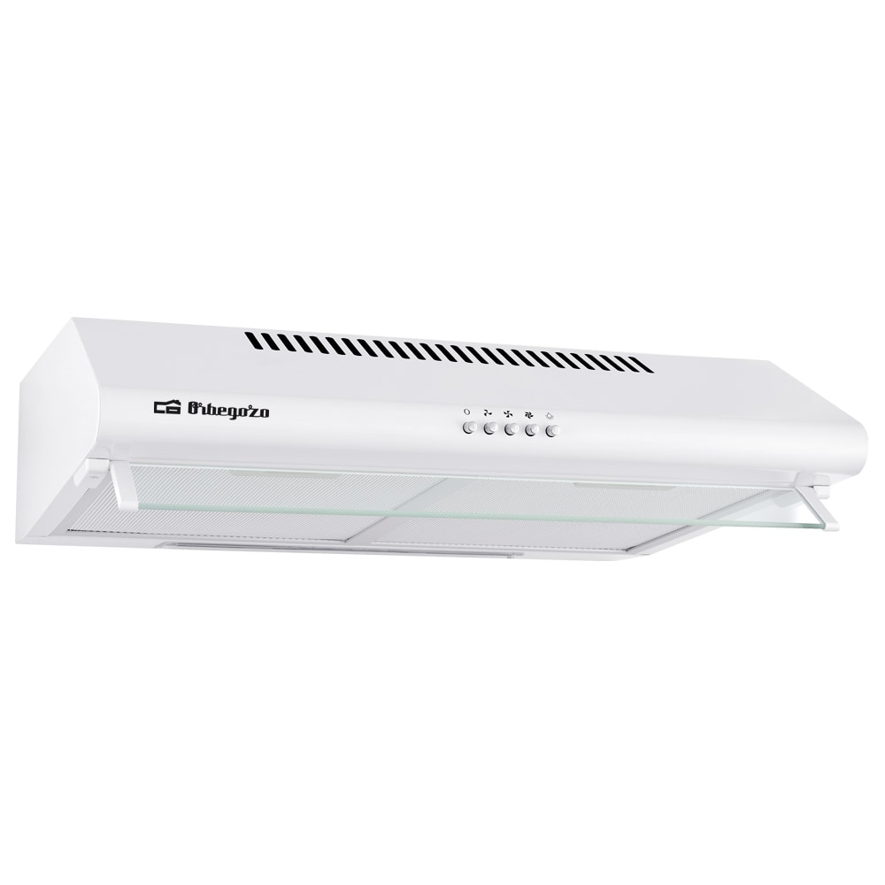 Orbegozo campana extractora standard ST 07260 D BL, 60 cm, 2 motores de 60 W, 3 niveles de potencia, 2 filtros desmontables, extracción 347,4 m3/h