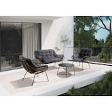 thumbnail of Tarrington House Outdoor Lounge 4-tlg., Stahl/Polyester/Polyrattan, 2 Einzelsesseln, 1 2-Sitzer Sofa, 1 Couchtisch, mehrfarbig