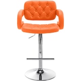 thumbnail of Taburete Dublin Naranja/Cromado