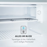 thumbnail of Delaware Kühlschrank 75 Liter 4-Liter-Gefrierfach Kompression Silber-Metallic