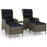 thumbnail of vidaXL 3-tlg. Garten-Lounge-Set mit Auflagen Poly Rattan Braun