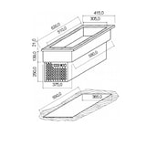 thumbnail of Vasca drop-in refrigerata da incasso TOP61 con motore a bordo cm. 41,5x62x41h