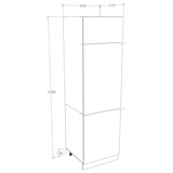 thumbnail of VCM Küchenmöbel Unterschrank Fasola Weiß / Honig-Eiche H. 207 x B. 60 x T. 57 cm