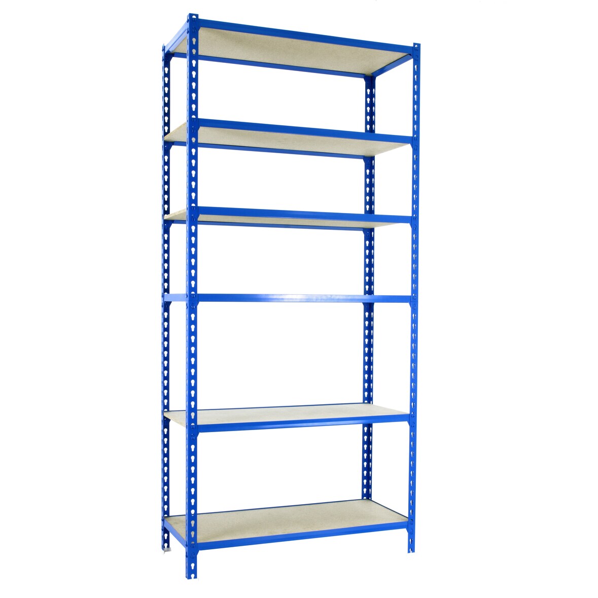 SimonRack Étagère Rangement 2500x1000x300 mm, 6 niveaux, plateaux en bois, charge 150 kg par niveau, Bleu - Maderclick