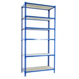 thumbnail of SimonRack Étagère Rangement 2500x1000x300 mm, 6 niveaux, plateaux en bois, charge 150 kg par niveau, Bleu - Maderclick